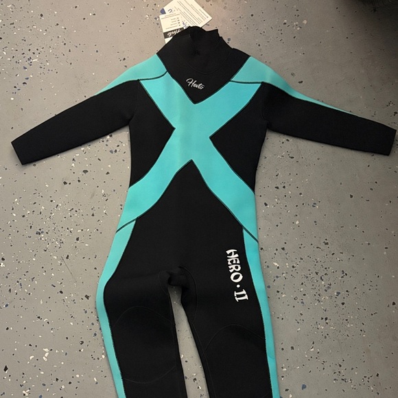 Hate Kids Swim One Piece - Black and Blue - Picture 1 of 1